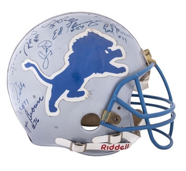 Detroit Lions Multi-Signed Game Helmet With 17 Signatures Including Doak Walker & Earl Morrall (Beckett)